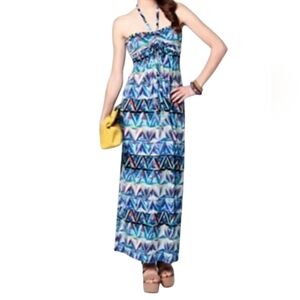 Nicole By Nicole Miller Y2K inspired halter maxi dress  - L.     U25